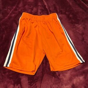 Bright Orange Shorts with Striped Sides
